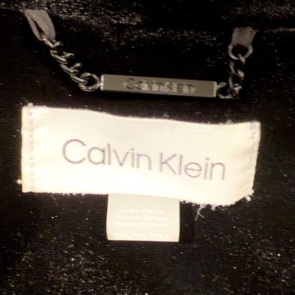 CALVIN KLEIN Black Velvet Open Front Blazer Jacket Size 22W NEW - Picture 7 of 9